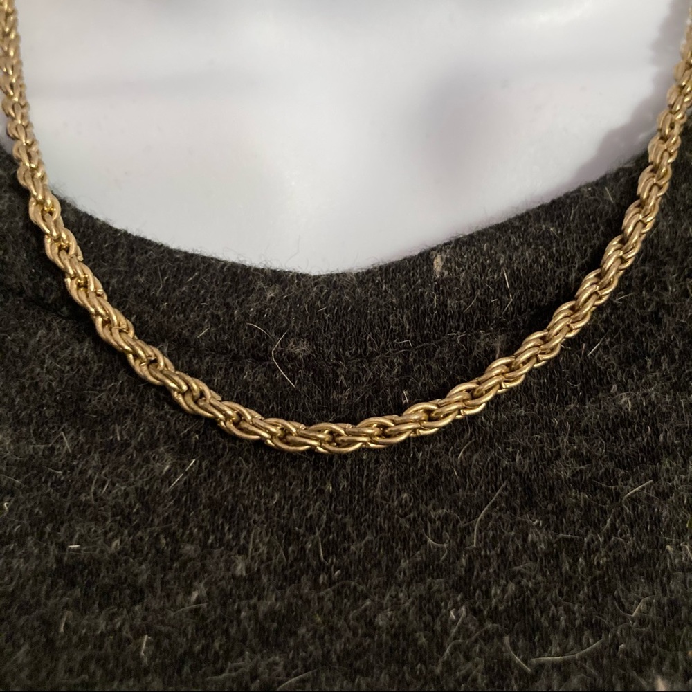 Gold twisted chain 17.5” necklace